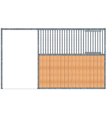 Modular Panel Stall Front - Feed Door